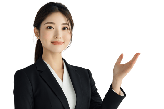 Businesswoman present a product png