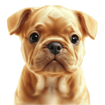 Adorable brown puppy with big round eyes and floppy ears looking curiously png