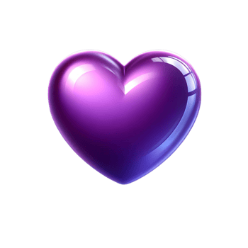 A purple heart isolated png