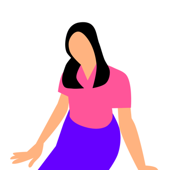 A woman sitting on the floor with her hands on her knees png