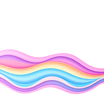colorful wavy waves on a transparent background png