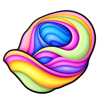 a colorful swirl of liquid on a transparent background png