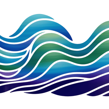 blue and green waves on a transparent background png
