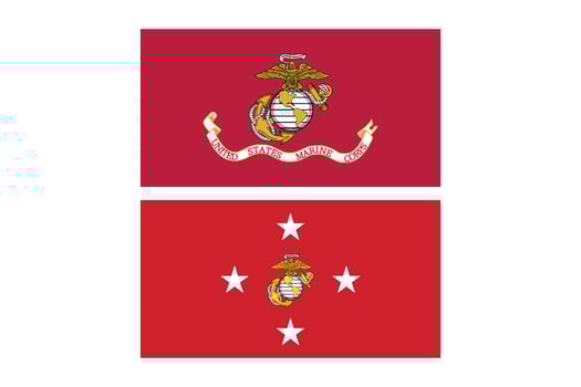 United States Marine Corps Flags Bundle Illustration Premium Quality vector