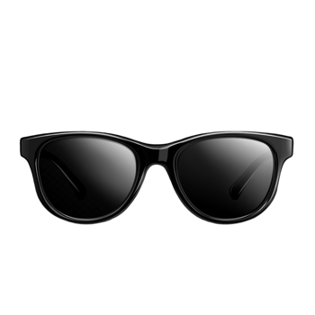 Modern Black Sunglasses Combining Fashion and Practical Sun Protection png