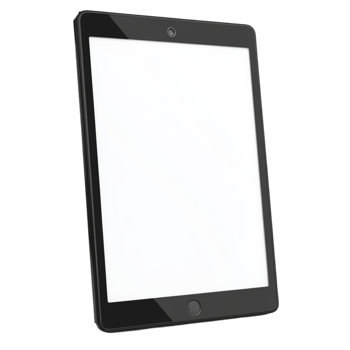 Modern Digital Tablet Featuring a Clean White Screen for Versatile Use png