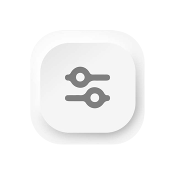 A white button with two flat circles on it png
