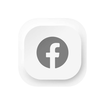 Facebook icon on white shape png