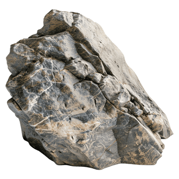 Gray rocky stone isolated for design and digital use png