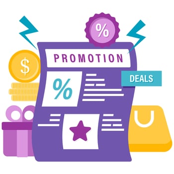 promotional poster and discount vector