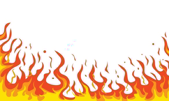 Blank background of fire flames vector