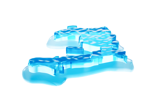 Water Ice Map Of Haiti Global Warming Melting Glacier In Deep Ocean Blue Water 3d Illustration png