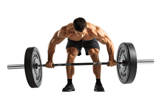 Weightlifting training session in a gym setting png