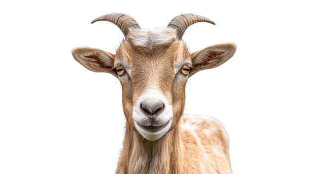 Goat portrait capturing a serene expression png