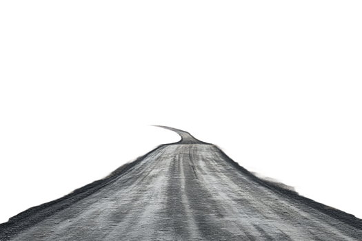 Gravel road in a misty landscape png