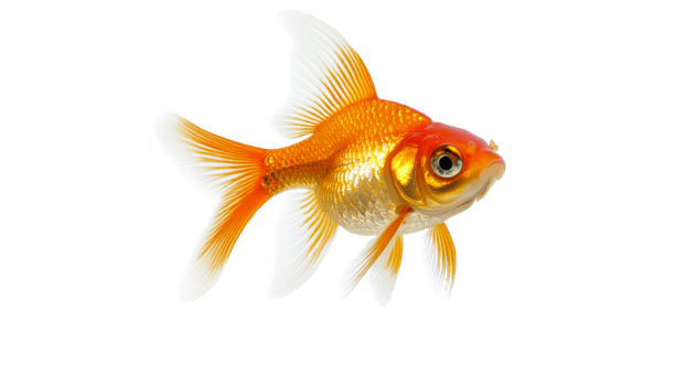 Colorful goldfish swimming gracefully in water png