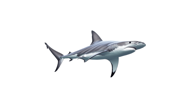 Majestic shark swimming through clear ocean waters png