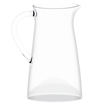 3d render glass pitcher with transparent background png