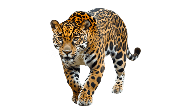 Majestic jaguar walking in natural habitat png