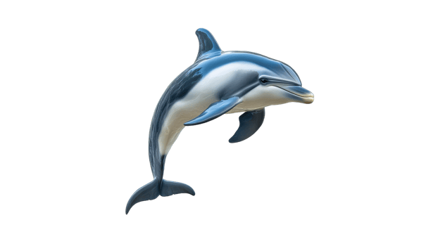 Dolphin jumping gracefully above the water surface png