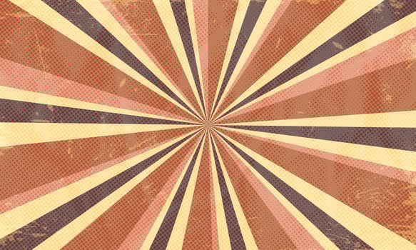 Desaturated Retro Sunburst Wallpaper Washed Out Halftone Texture Abstract Background vector
