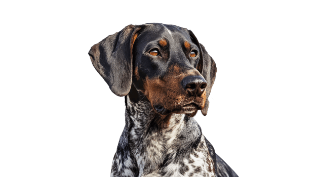 Portrait of a dog with striking coat patterns png
