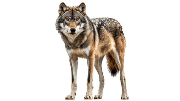 Majestic wolf standing in natural habitat png