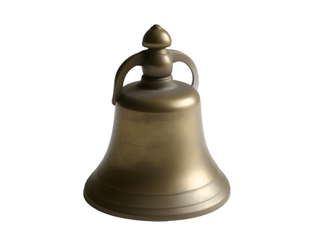 Bronze kettle isolated on transparent background png