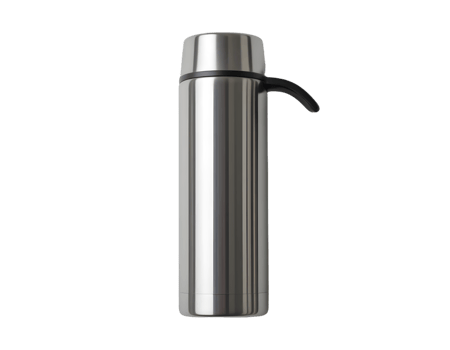 Realistic stainless steel thermos isolated on transparent background png