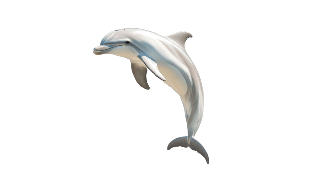 Dolphin gracefully leaps in clear blue water png