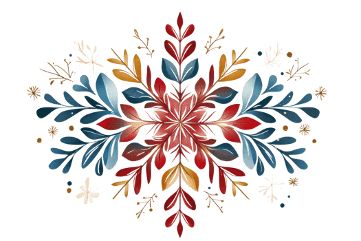 Vibrant floral design with rich details png