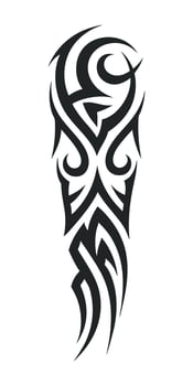 Unique tribal tattoo design on white background. armband tribal tattoo design vector