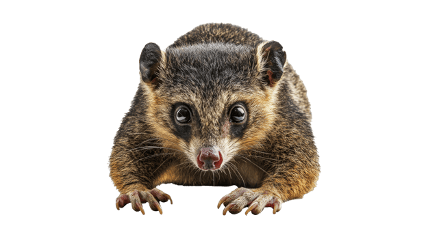 Cute marsupial with curious expression in close up png