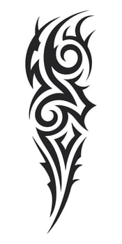 tribal tattoo design on white background, armband tribal tattoo design vector