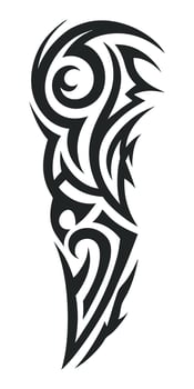 tribal tattoo design on a white background. best tribal tattoo design. vector