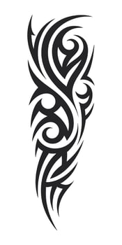 tribal tattoo design on white background. black and white. vector