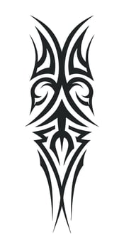 Arm tribal tattoo design on white background vector