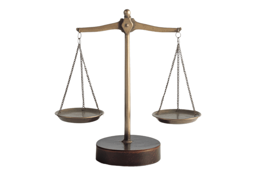 Vintage scales representing justice and balance png