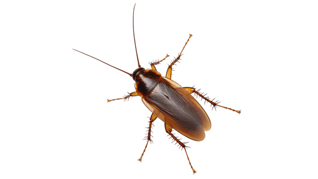Cockroach on white for study png