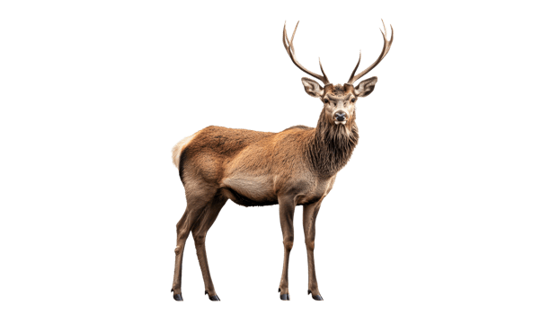 Majestic stag standing proudly in natural habitat png
