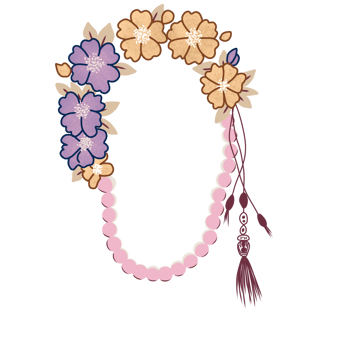 Islamic beads floral tasbeeh illustration clipart png