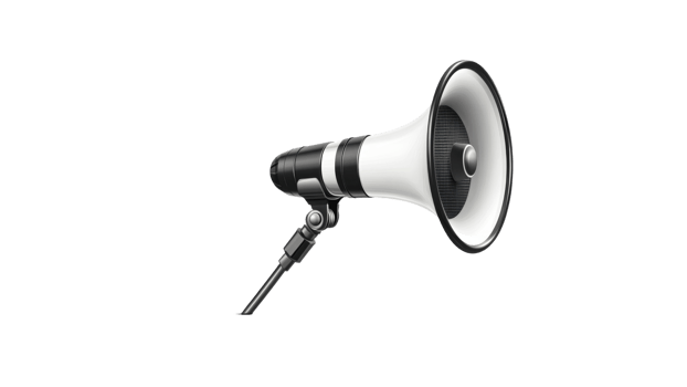 Loudspeaker used for announcements at events transparent png