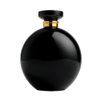 Elegant Black Perfume Bottle, Sophisticated Design png