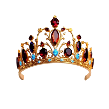 Regal Gold Tiara, Intricate Craftsmanship, Elegant Accessory png