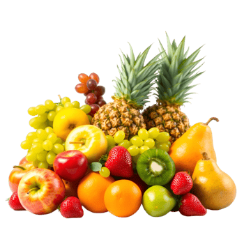 Assorted Fresh Fruits, Bright Colors for Any Occasion png