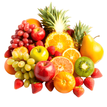Delicious Variety of Fresh Fruits, Ideal for Snacks and Desserts png