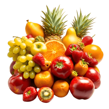 Bountiful Arrangement of Fresh Fruits, Perfect for Healthy Eating png