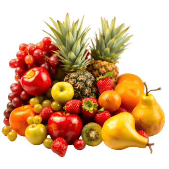 Vibrant Fruit Display, Fresh and Colorful Assortment png