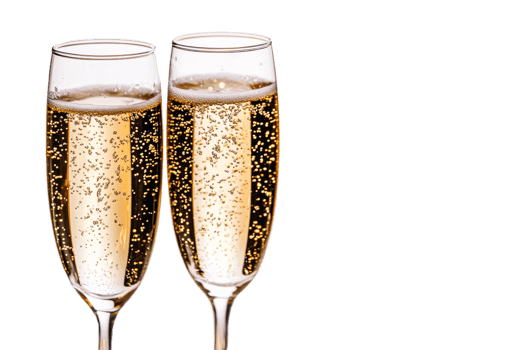 Champagne glasses for celebration png