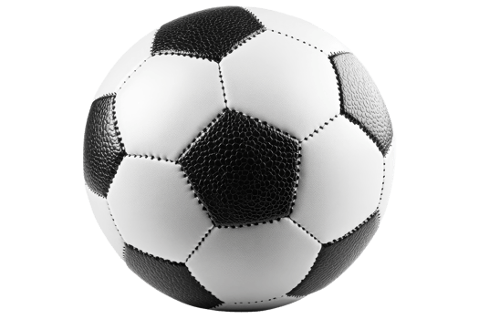 Soccer ball resting on a flat surface indoors png
